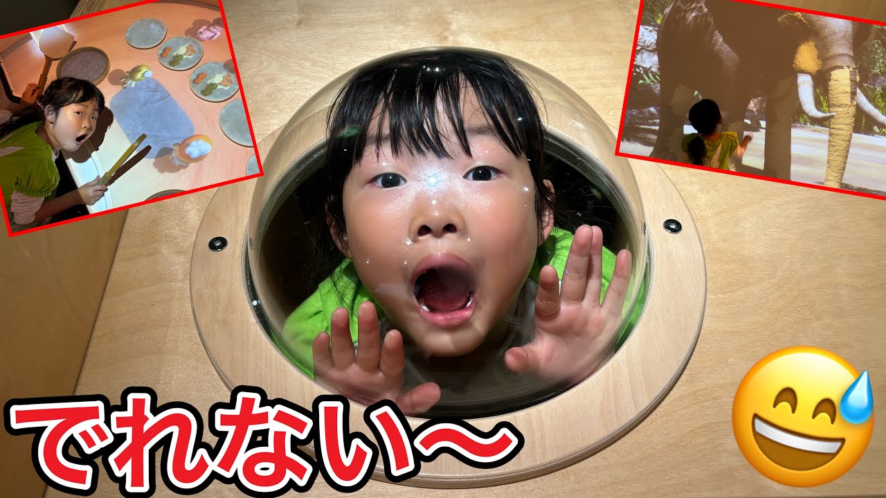 出れなくなった⁉️どこどこの遊び場でここちゃんと映像遊び〜😃✨