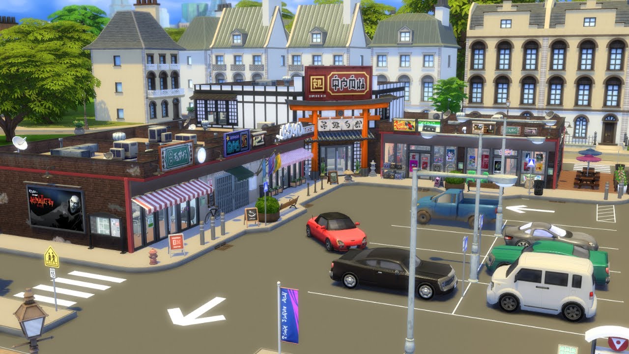Brisko Strip Mall Build | The Sims 4 (NoCC) 🛍️