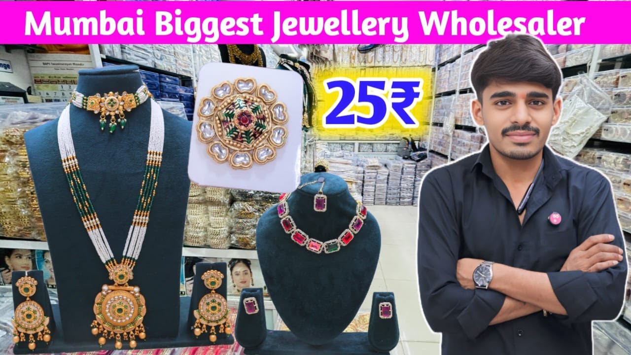 ₹25 🤭 Best Selling jewellery Wholesale Market Mumbai 🔥 | Artificial Jewellery Manufacturer in Mumbai