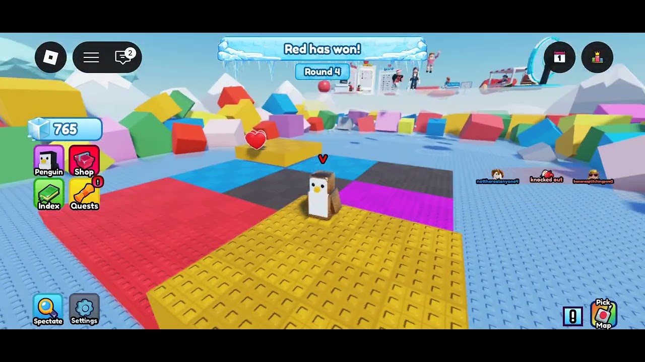 Playing roblox knockout