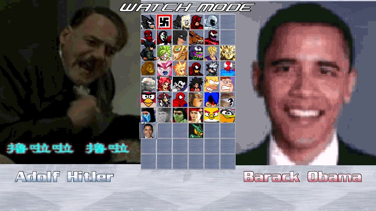 M.U.G.E.N: Hitler vs Obama(Weird Match)