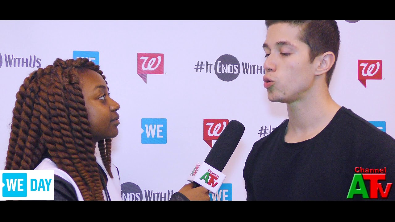 Brandon Larracuente interview with Thandi Chirwa at We Day California 2018 Final