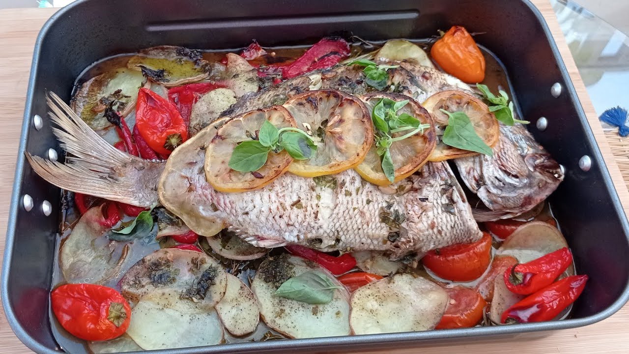 🐟 Recette poisson pageot royal au four|baked fish recipe tasty ||pageot royal😋