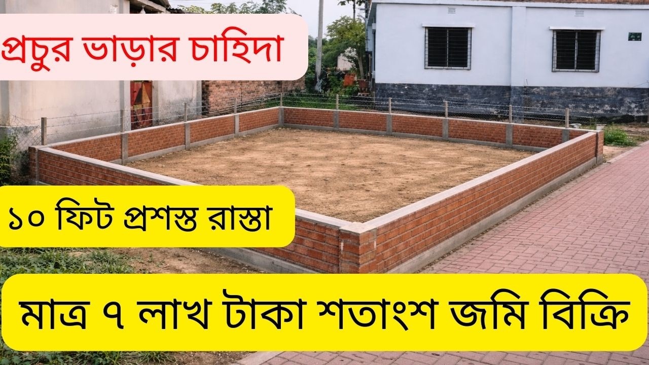 মাত্র ৭ লাখ টাকা শতাংশে ফ্যাক্টরির পাশে বানিজ্যিক জমি বিক্রি | real estate company | property seller
