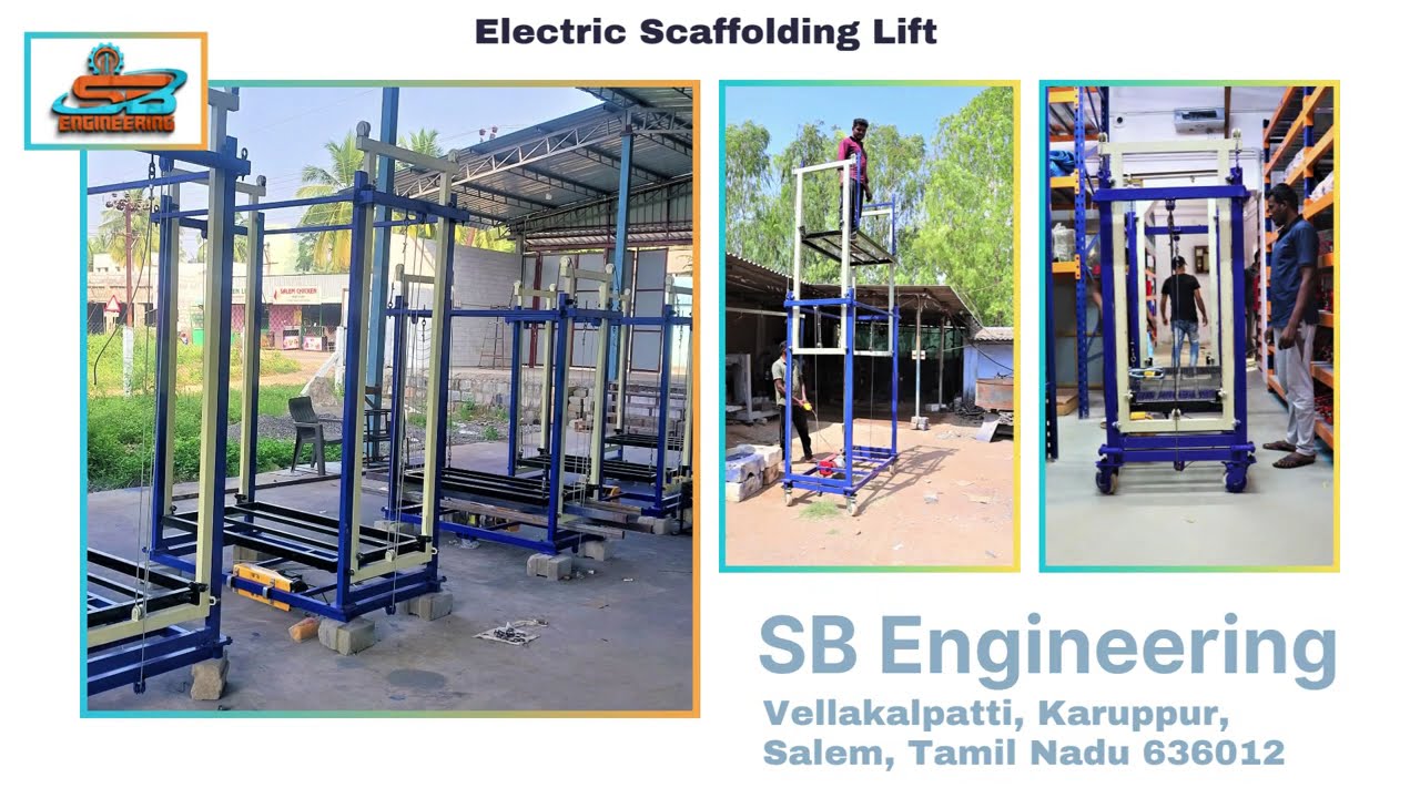 Movable and portable Electric Scaffold Lift 6m -12m 300kg | #scaffolding #electriclift