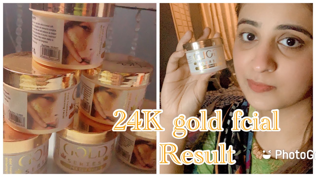 24K gold series facial review | gold series facial result | 