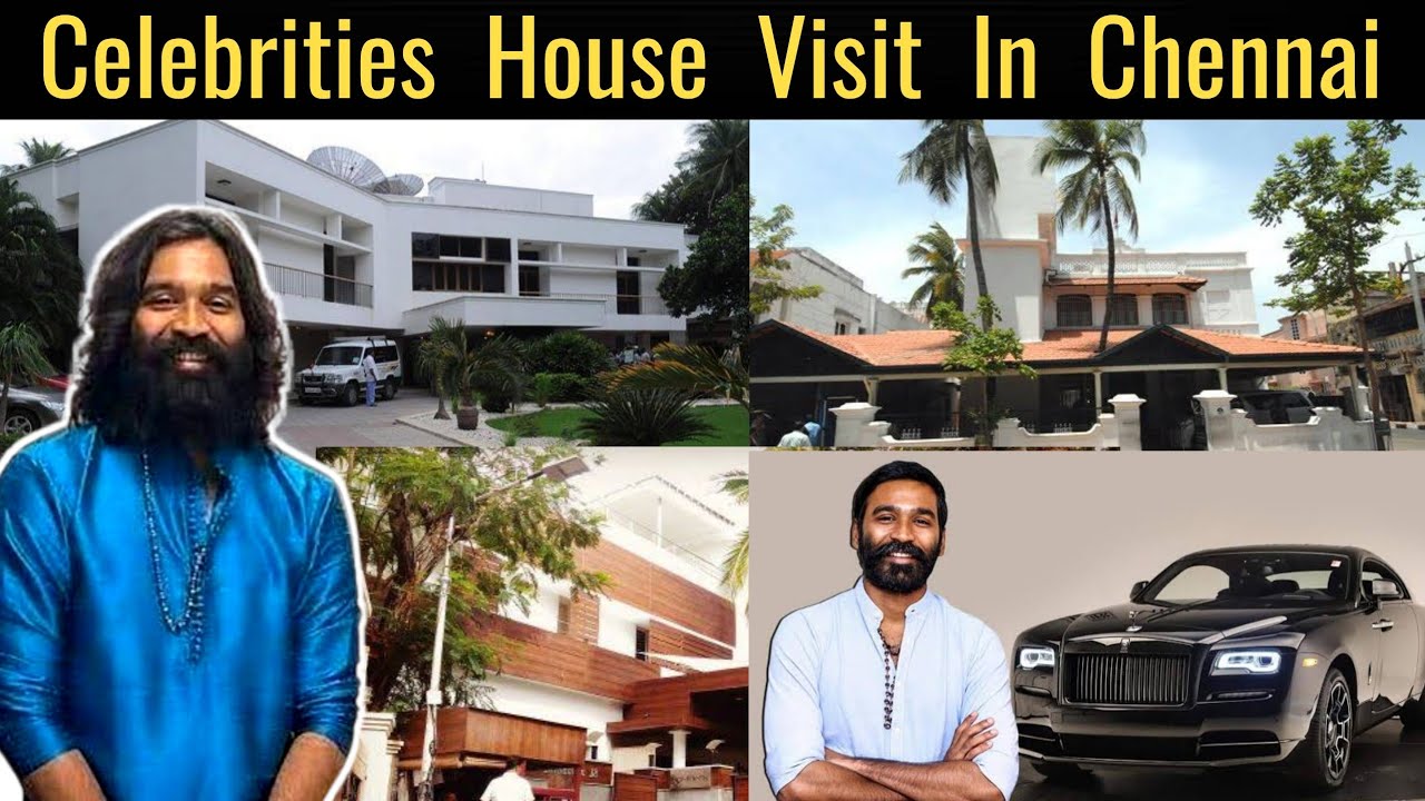 Celebrities House Visit in Chennai| #danushhouse|#poesgarden|#celebrityhouseinchennai| #danush_house