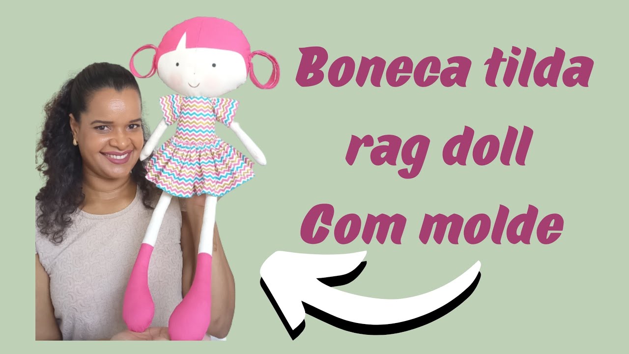 PASSO A PASSO BONECA TILDA RAG DOLL COM MOLDE