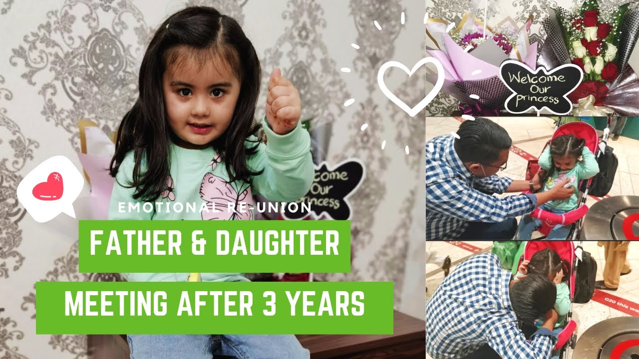 Emotional Moments Father & daughter Heart Touching  Scenes At  Riyadh Airport By Sone fari