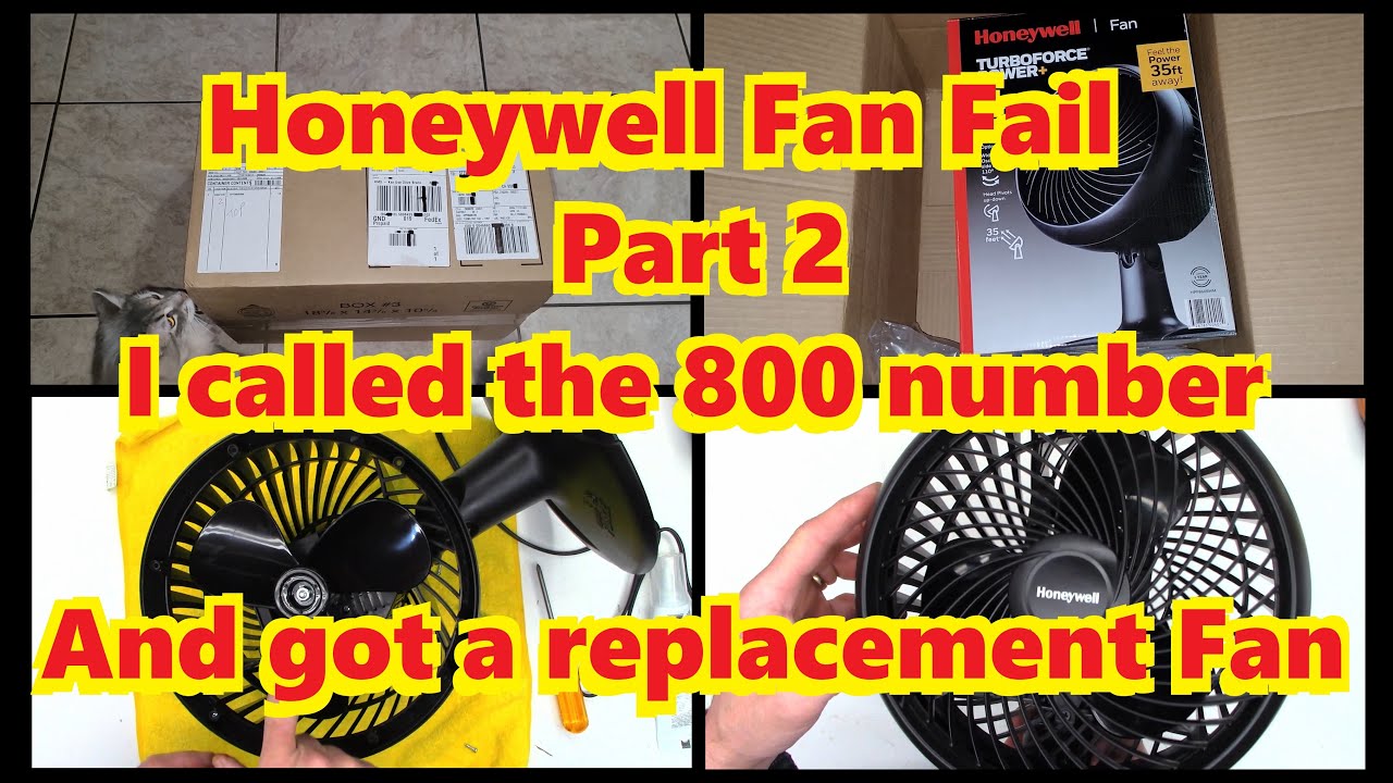 Honeywell fan FAIL follow up, I called the 800 number