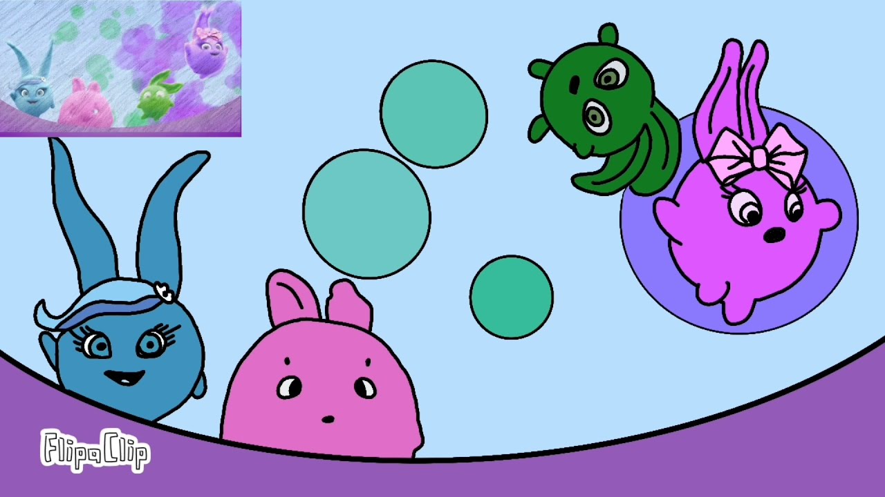 SUNNY BUNNIES Amazing Intro Effects : 42-Frame Animation 2fps using Flipaclip | Colored Version |
