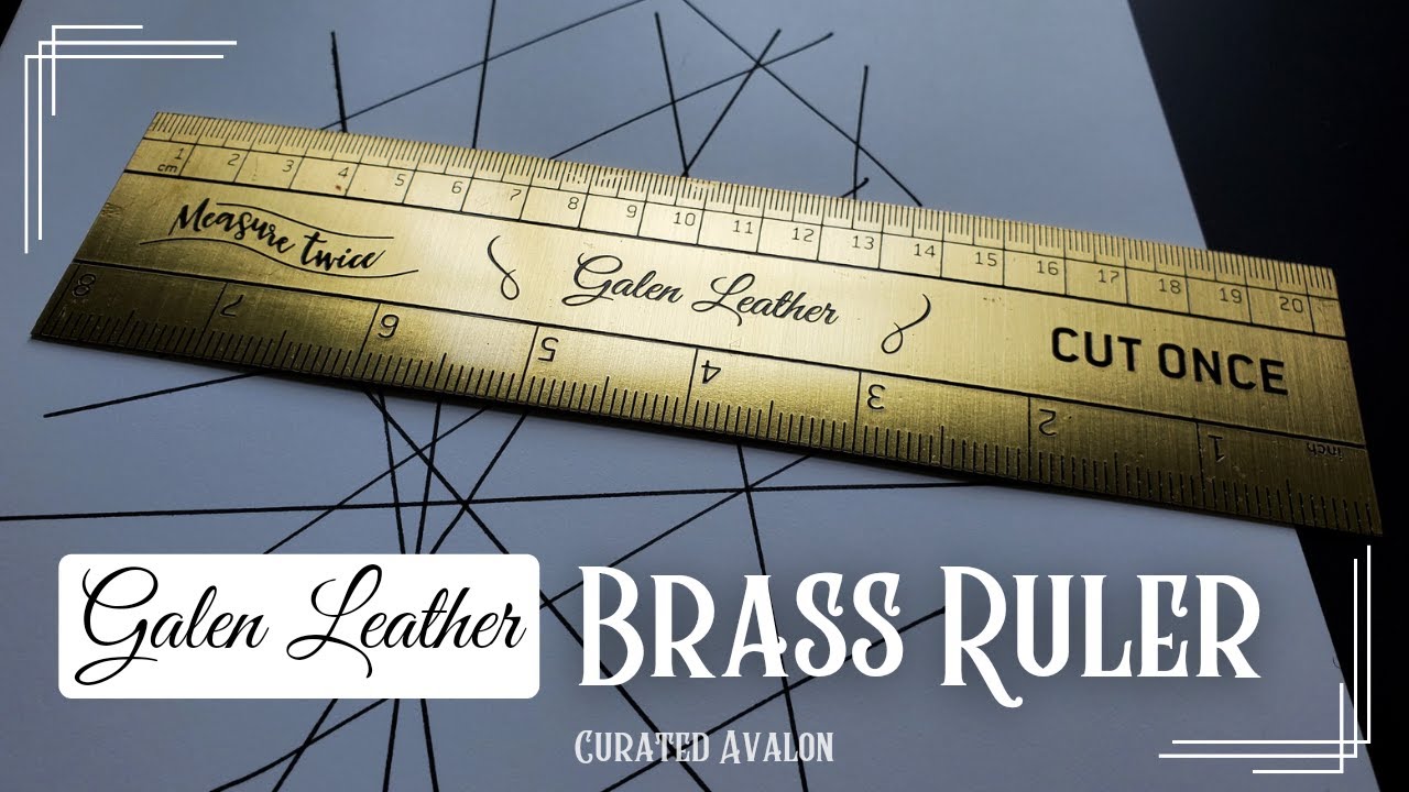 Brass Ruler from Galen Leather Thoughts, & Drafting a Quilt Block Using a Fountain Pen!