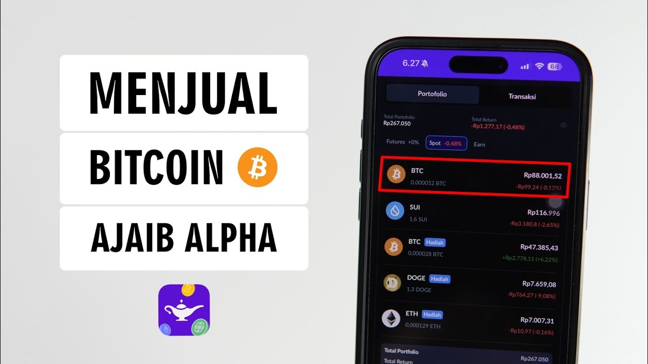 Cara Menjual Bitcoin di Aplikasi Ajaib Alpha (Ajaib Kripto)