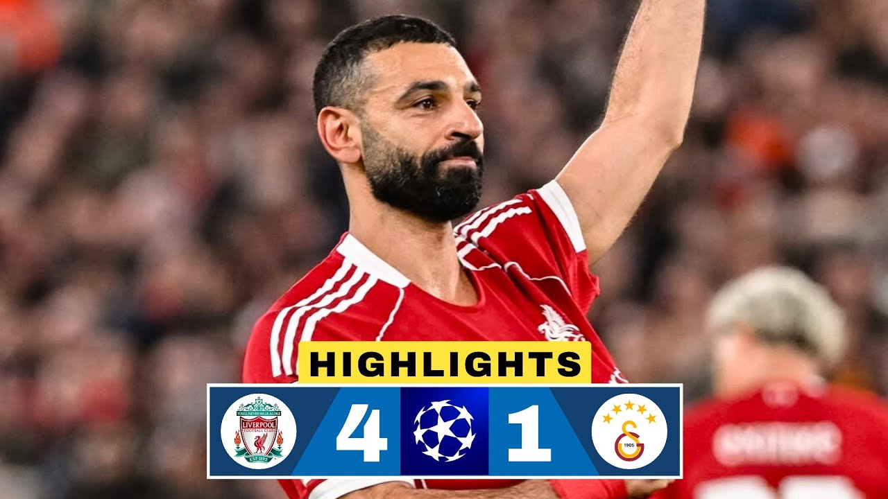 Salah Goal 🔥 Liverpool vs Galatasaray 4-1 Highlights | UCL 2025-26 | Szoboszlai | Hugo Ekitike 