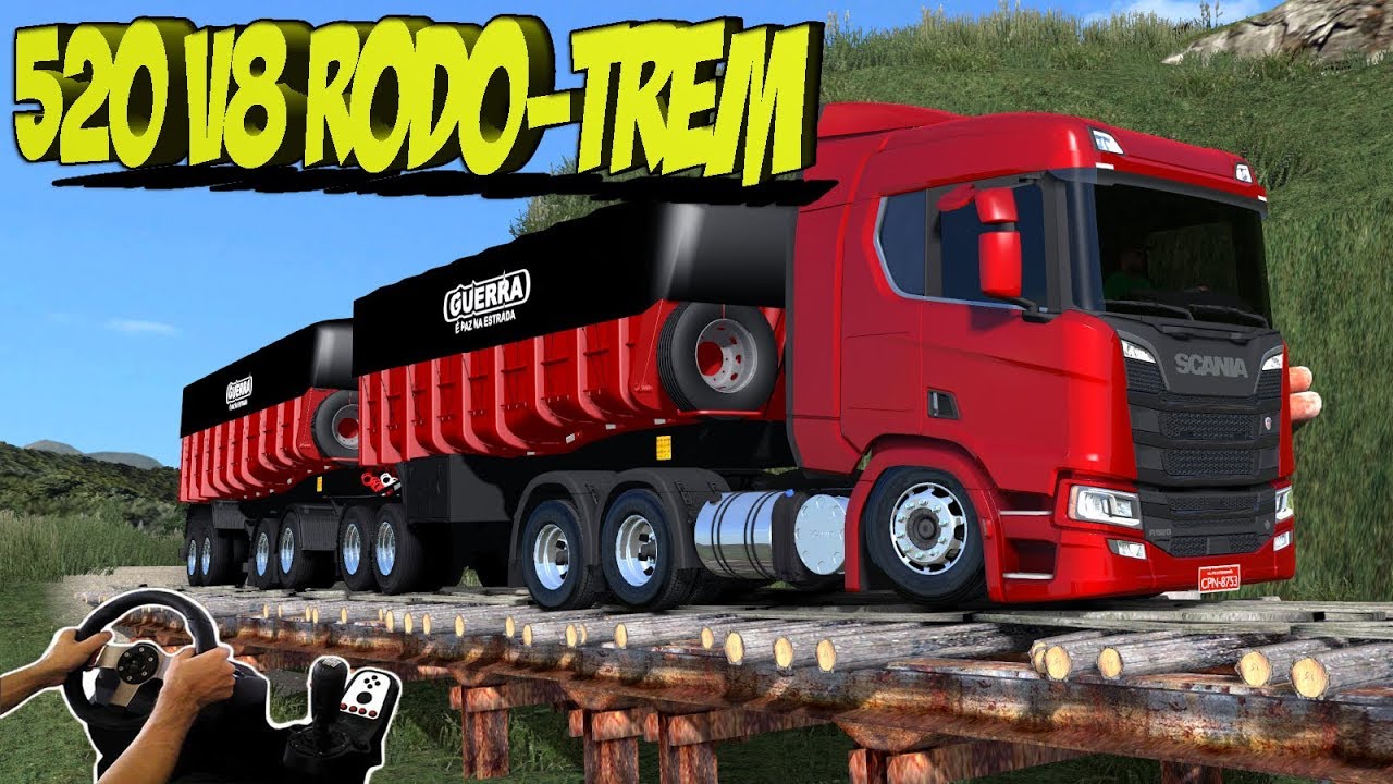 FUREI O POSTO DA PRF E DEU RUIM  - SCANIA  V8 520 BI-CAÇAMBA - ETS 2 MODS