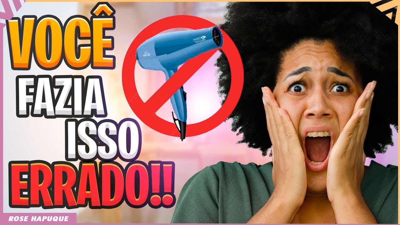 COMO SECAR O CABELO CRESPO CORRETAMENTE COM SECADOR | Rose Hapuque