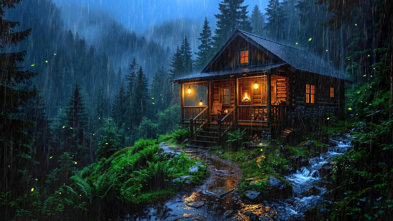 Relaxing Rain Sounds for Sleep 🌧️ Peaceful Forest Rain | 3 Hours Ambience
