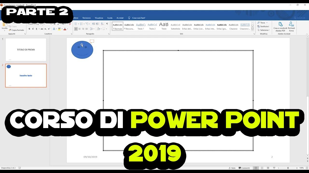 Corso di PowerPoint 2019 - Parte 2 - La scheda inserisci e creazione grafici