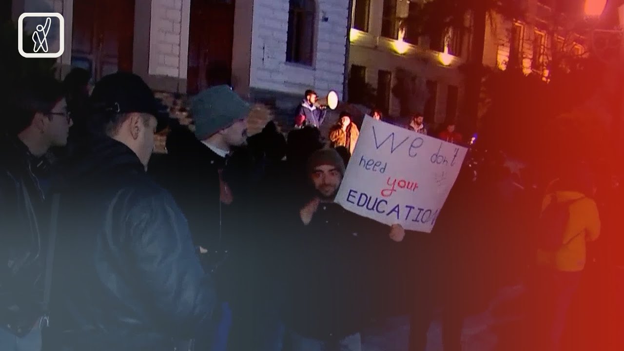 თსუ-სთან აქცია მიმდინარეობს