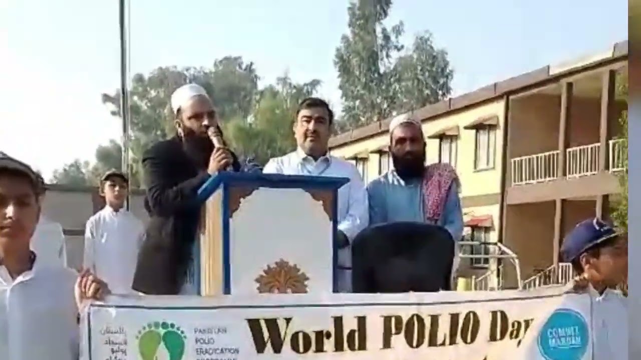 EPI Technician Mr.Hayat Khan public message on World 🌎 Polio Day in the school of Mayar