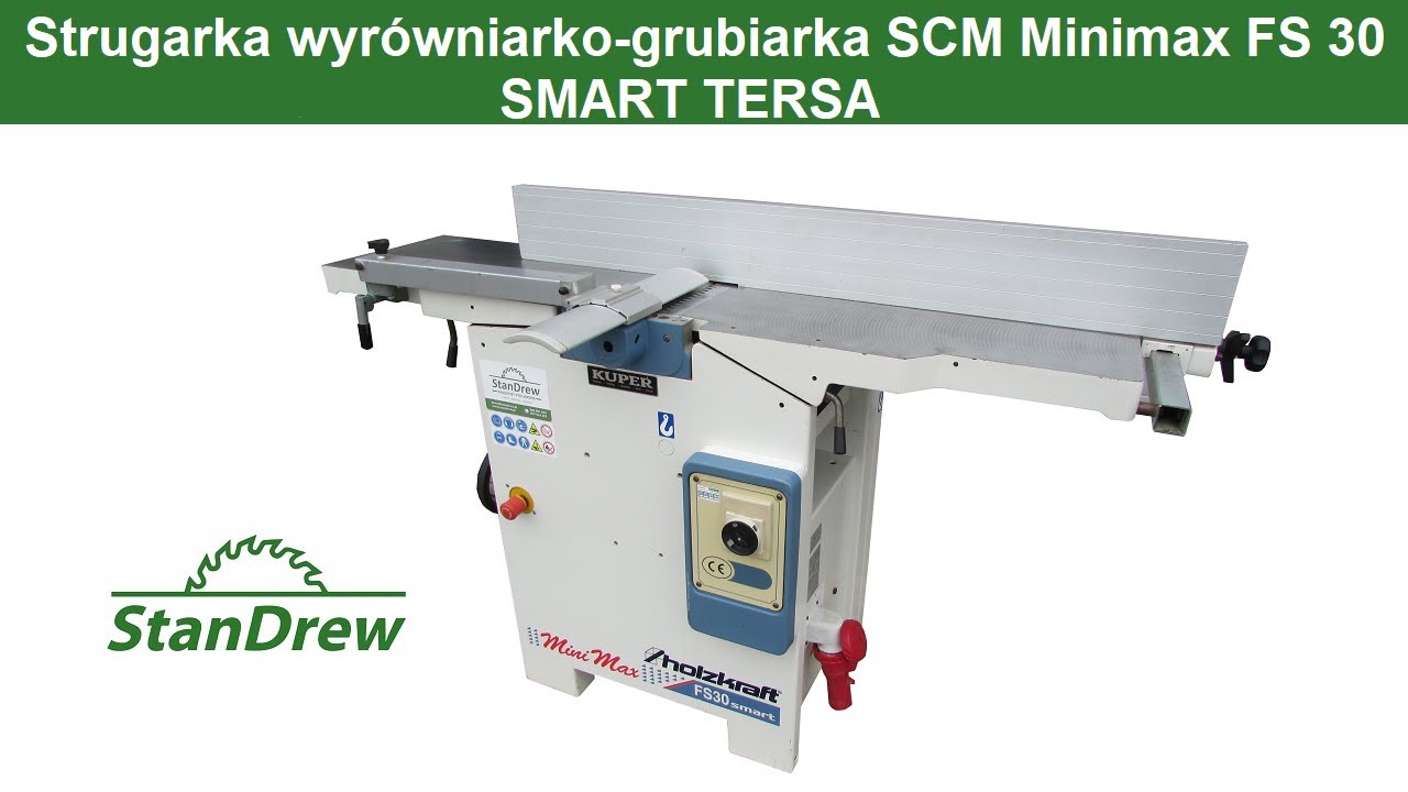Strugarka wyr&oacute;wniarko-grubości&oacute;wka SCM Minimax FS 30 SMART TERSA - StanDrew maszyny stolarskie