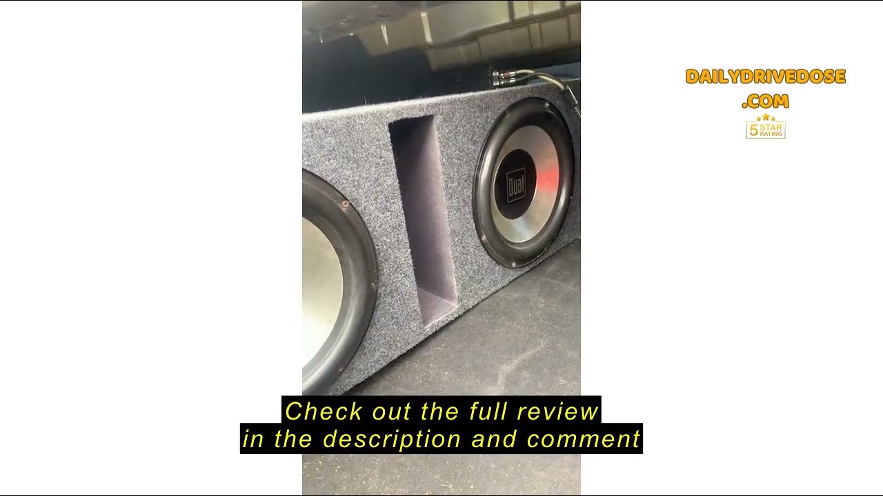 Review Q Power Dual 12-Inch Heavy Duty Ported Car Audio Subwoofer Box - Deep Bass MDF Enclosure with