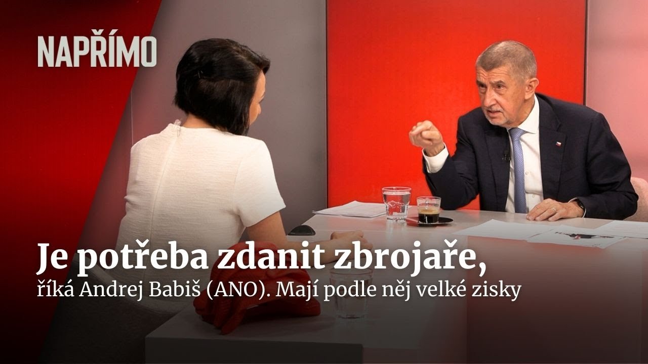 Babiš: Čeští zbrojaři mají extrémní zisky. Po volbách je chceme zdanit | Kuloáry Napřímo