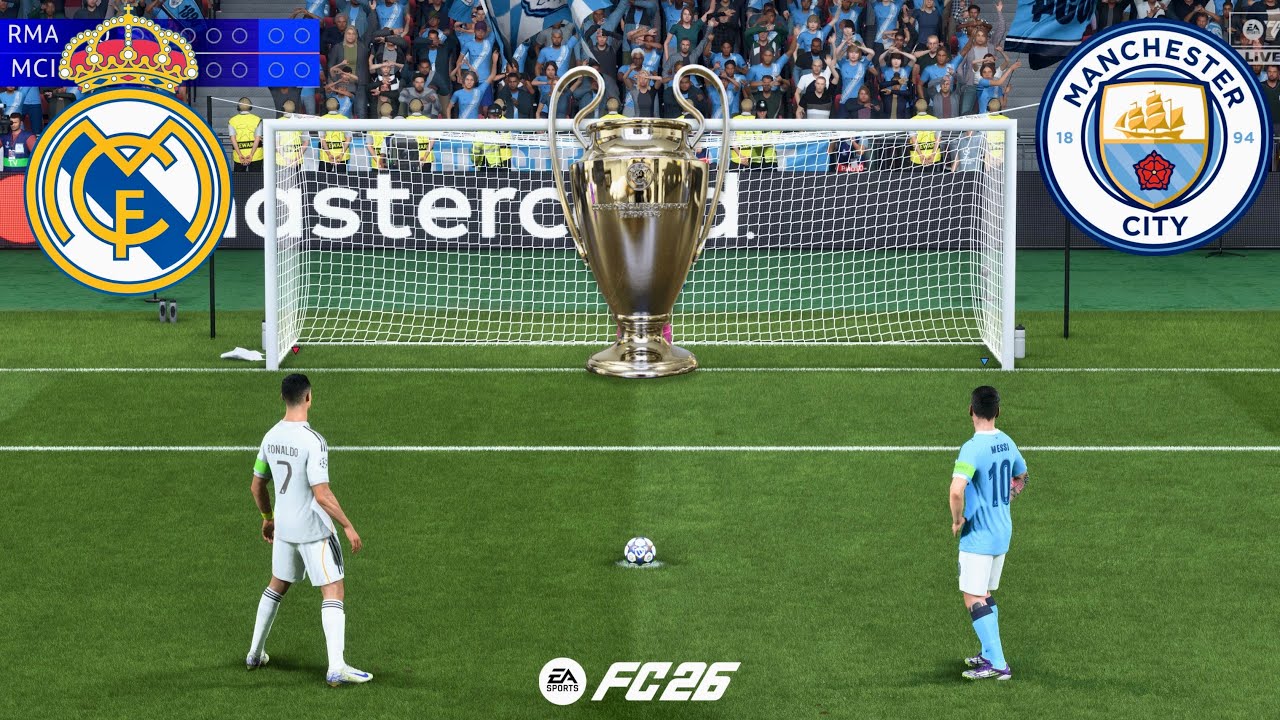 REAL MADRID VS MANCHESTER CITY | UCL FINAL | RONALDO VS MESSI | FC 26 PENALTY SHOOTOUT - PS5