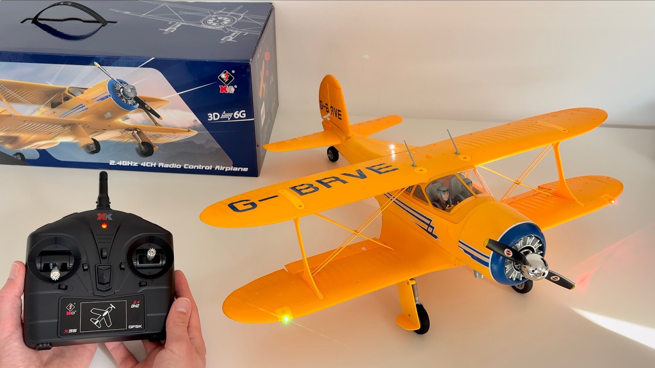 Beechcraft D17s Staggerwing Biplane | Unboxing, Assembly & Test Flights