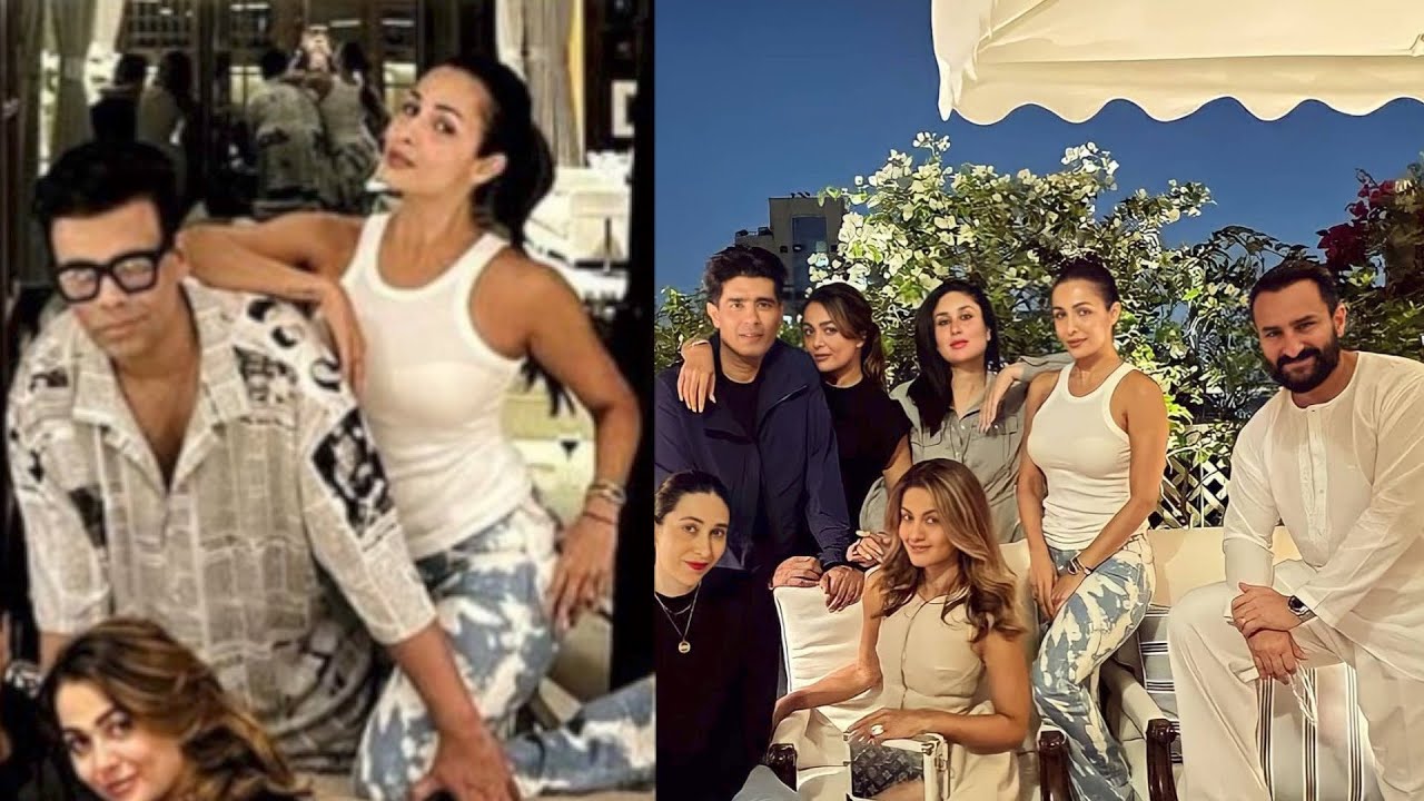 Karan Johar, Malaika Arora, Amrita, Karisma and Natasha at Kareena Kapoor's House to meet New Born