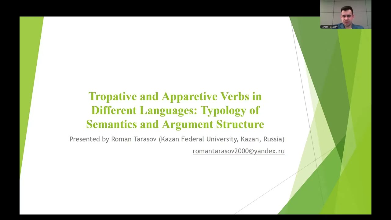 Tropative and Apparetive Verbs in Different Languages: Typology of Semantics and Argument Structure
