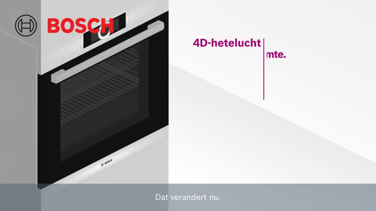 Bosch 4D-hetelucht oven: Gelijkmatige hitteverdeling door de gehele ovenruimte