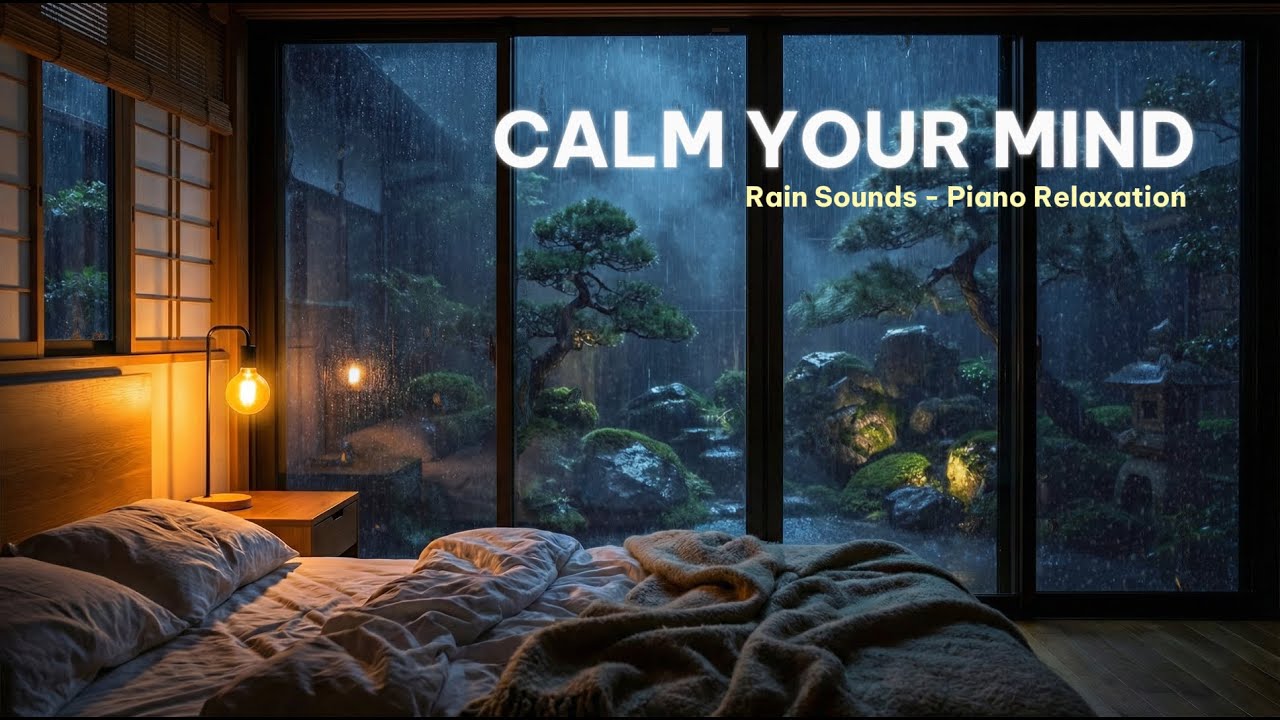 Rain Sounds to Calm Anxiety 🌧️ Peaceful Night Ambience (1 Hour, No Ads)