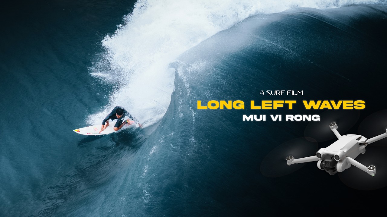 LONG LEFT WAVES AT MUI VI RONG - A SURF FILM | DJI Mini 3 Pro