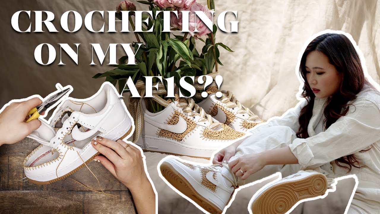 Crocheting on Sneakers?! | Espadrille AF1s