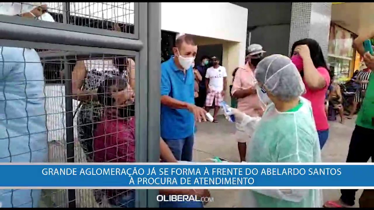 Grande aglomeração já se forma à frente do Abelardo Santos à procura de atendimento