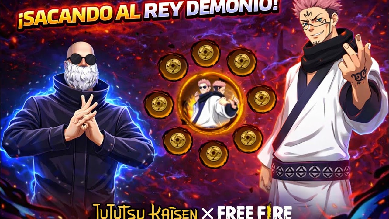 SACANDO A RYOMEN SUKUNA EN LA RULETA DE TOKENS FREE FRIRE X JUJUTSU KAISEN!