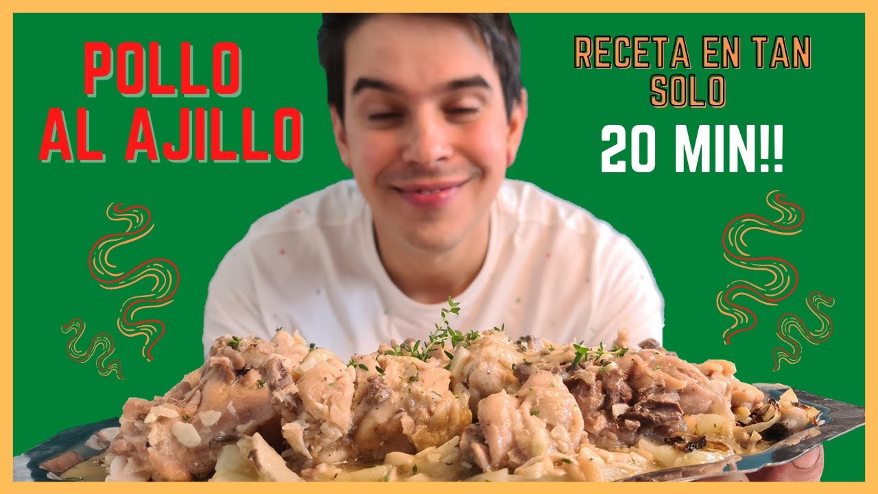 Pollo al ajillo con patatas / patatas con setas y cebollas al horno