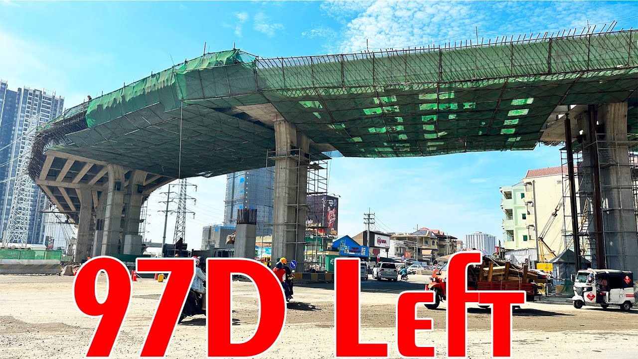 Only 97Days Left For Phase 1 Of Preah Monivong Flyover Bridge Can Be Used