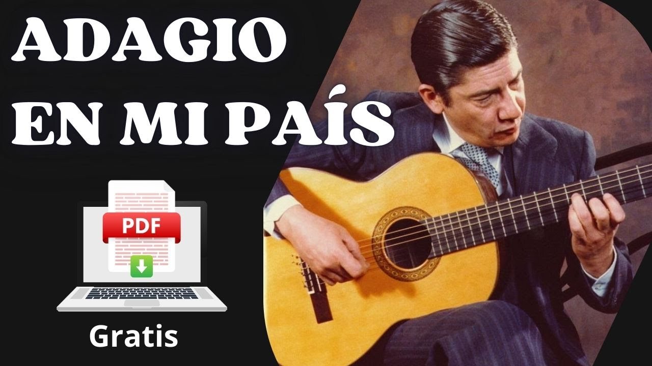 🎸 Cómo tocar ADAGIO EN MI PAÍS (Punteo Completo + Técnica de Púa)