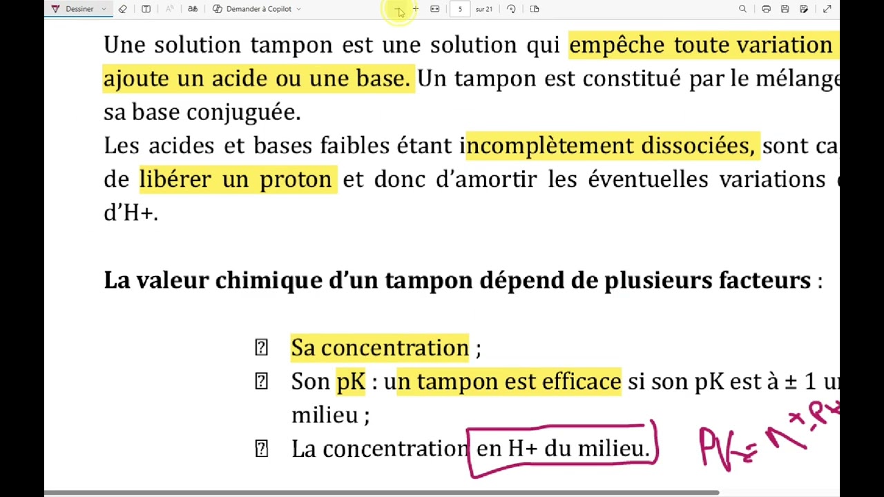 Biochimie équilibre acido basique  2année med 🩺