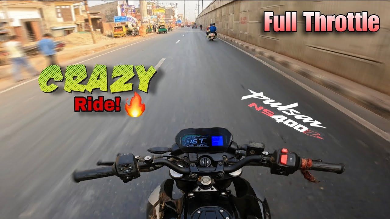 Pulsar Ns400z ug🔥🔥//crazy ride🤯full throttle😱🔥//aj ke ride thode special the #bajaj #ns400 #motovlog