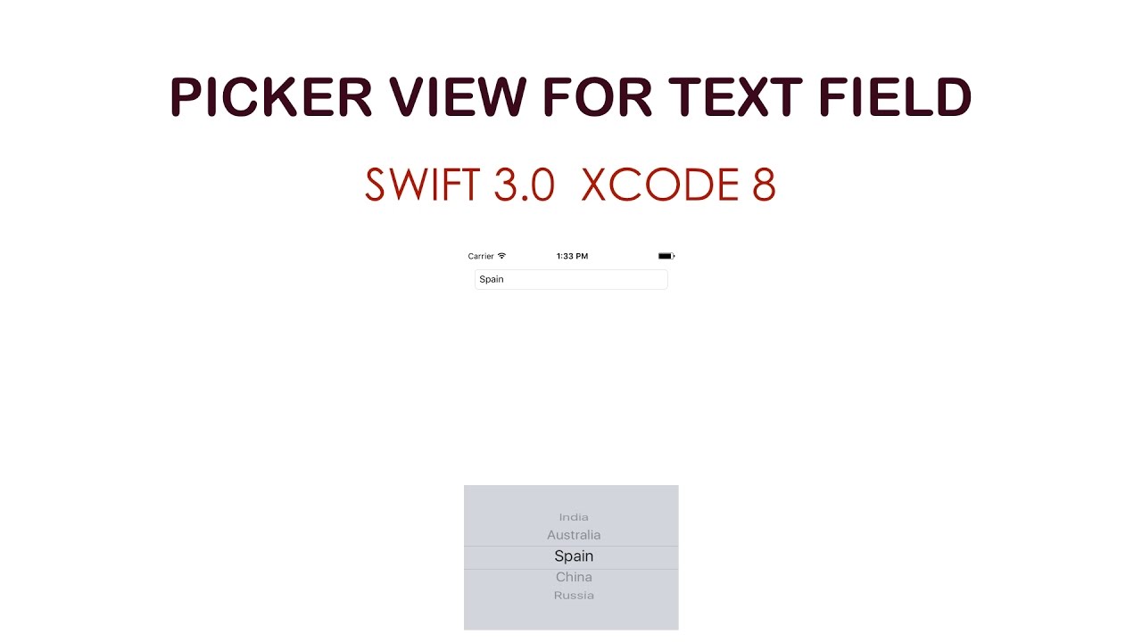 UI Picker View as Input Type for UI Text Field in Swift