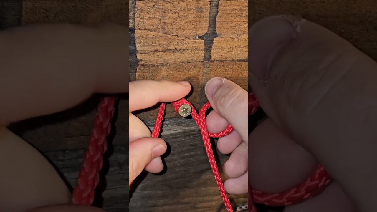 "Il Nodo del Muratore: Come Legare una Corda a una Vite o a un Chiodo in Modo Facile e Sicuro" Knot