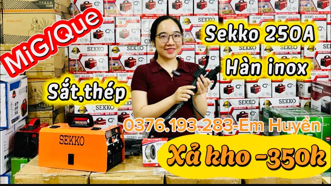🔴Siêu Rẻ👍Máy Hàn đa năng Rẻ/BỀN/Chống giật⚡️Mig_Que SEKKO 250A đời mới nhất