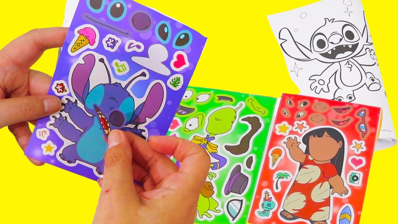Colorines y pegatinas de LILO y STITCH | Dibujos para pintar