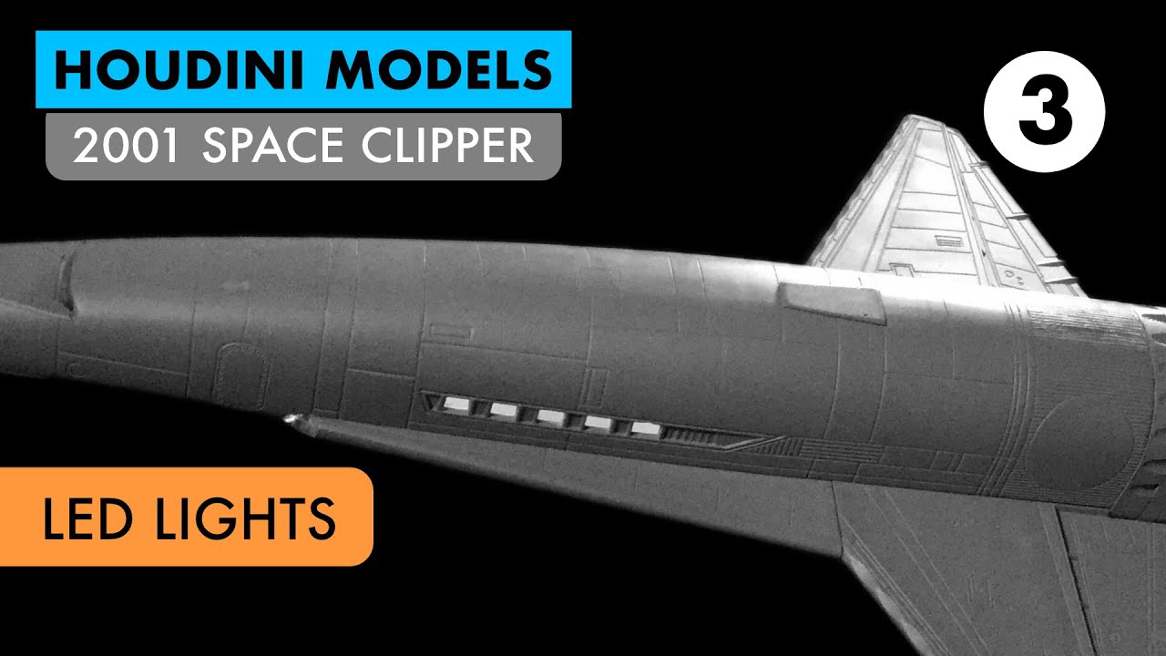 2001 Space Clipper Part 3 LED lights & panel lines for space plane Aurora 1:144 Orion Space Shuttle