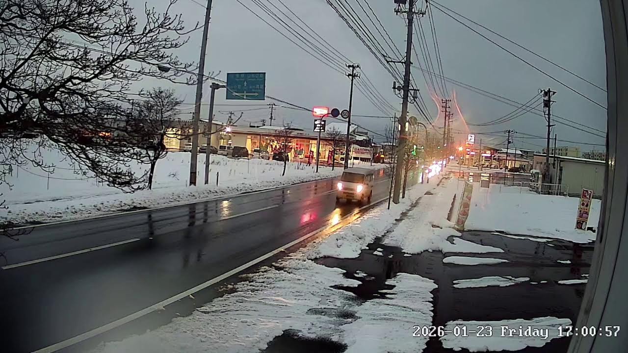 山形県西村山郡河北町谷地月山堂県道282号線ライブカメラ Yamagata Nsimuragun Live Camera.world.cam