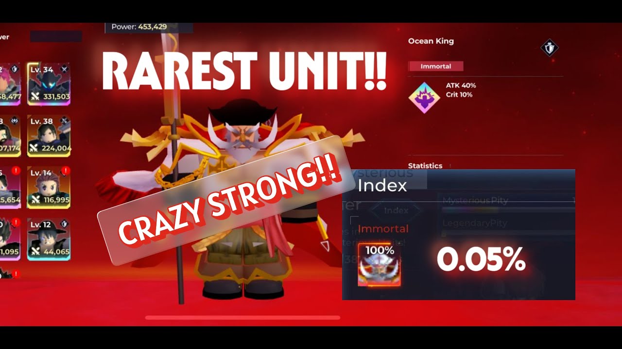 I GOT THE RAREST 0.05% IMMORTAL UNIT IN ANIME RAID!!! #animeraid #roblox #showcase