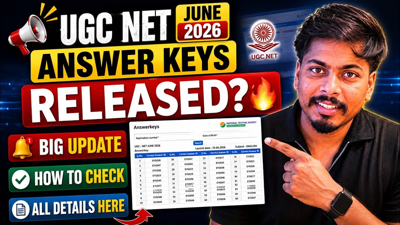 ugc net june answer key 2026 | ugc net provisional answer key 2026 | ugc net answer key 